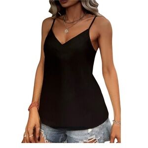 NEXT BRAND BLACK CAMI VINTAGE TANK TOP SIZE LARGE